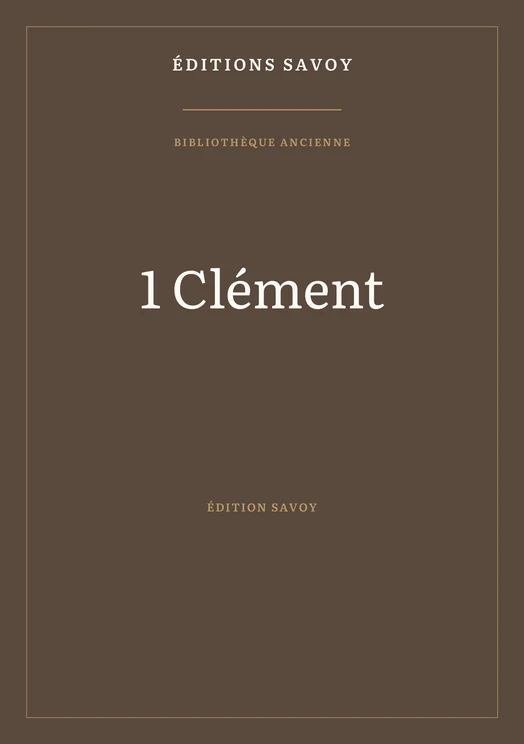 Couverture — 1 Clément