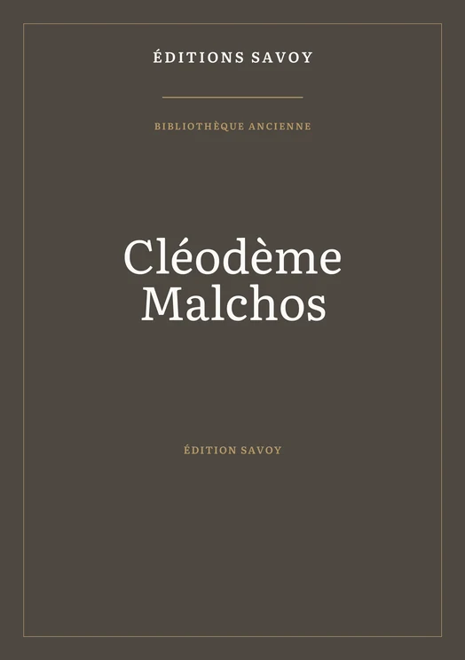 Couverture — Cléodème Malchos