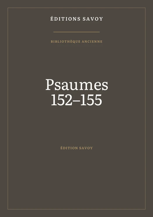 Couverture — Psaumes 152–155