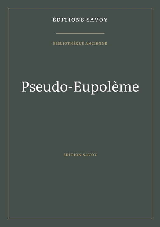 Couverture — Pseudo-Eupolème