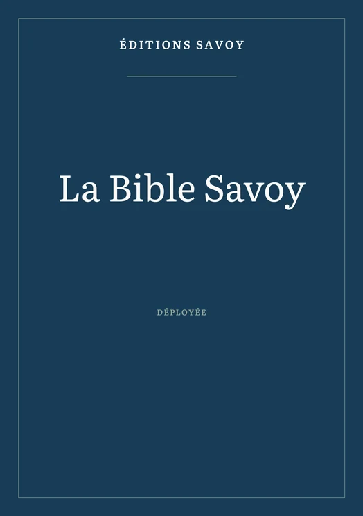 Couverture — Bible Savoy — Déployée