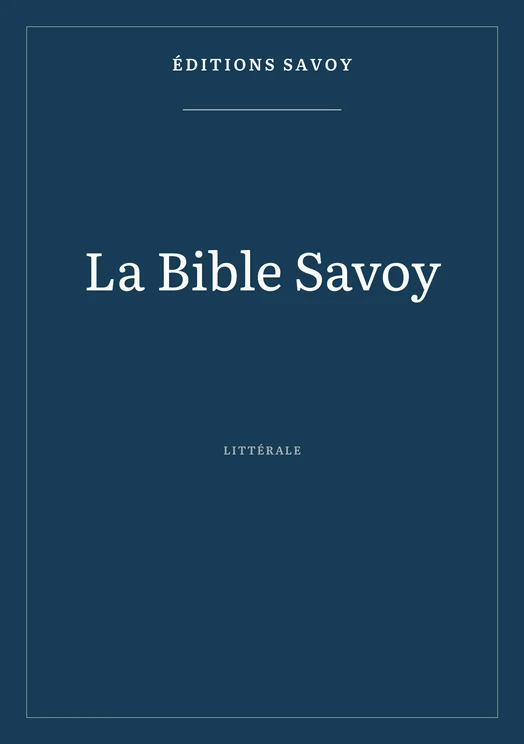 Couverture — Bible Savoy — Littérale