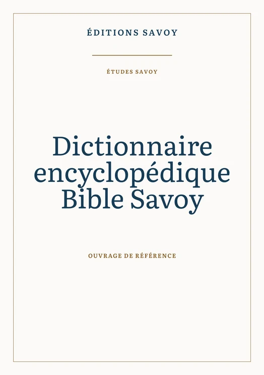 Couverture — Dictionnaire encyclopédique Bible Savoy