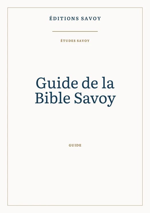 Couverture — Guide de la Bible Savoy