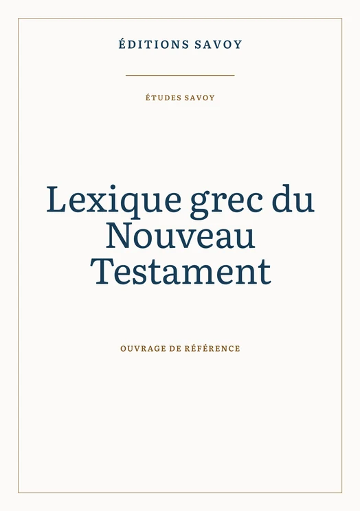 Couverture — Lexique grec du Nouveau Testament
