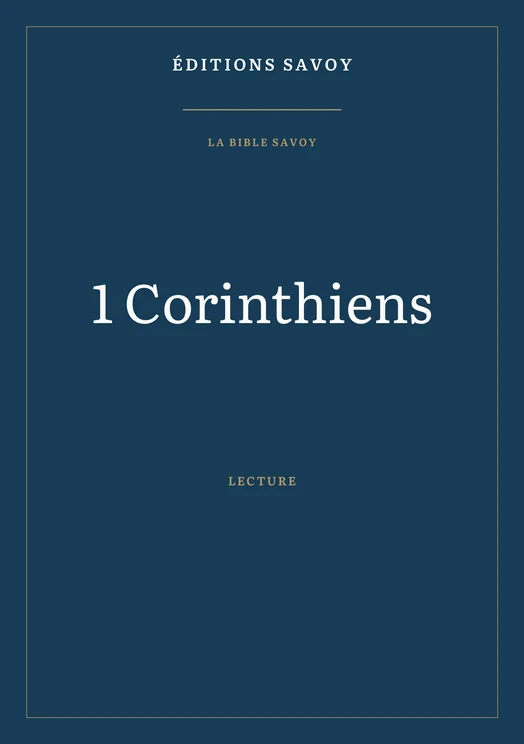Couverture — 1 Corinthiens