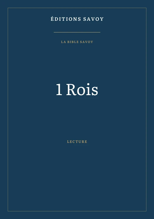 Couverture — 1 Rois