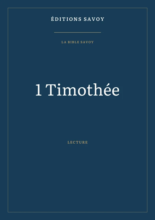 Couverture — 1 Timothée