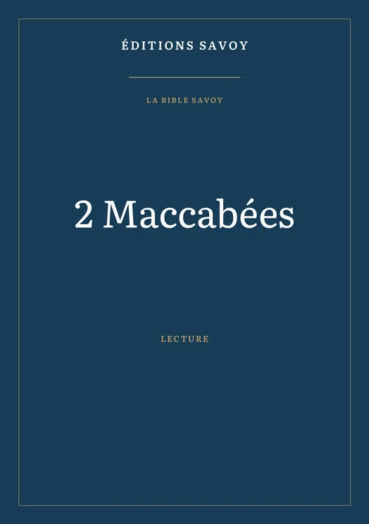 Couverture — 2 Maccabées