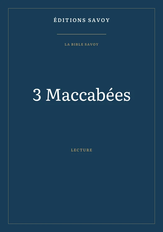Couverture — 3 Maccabées