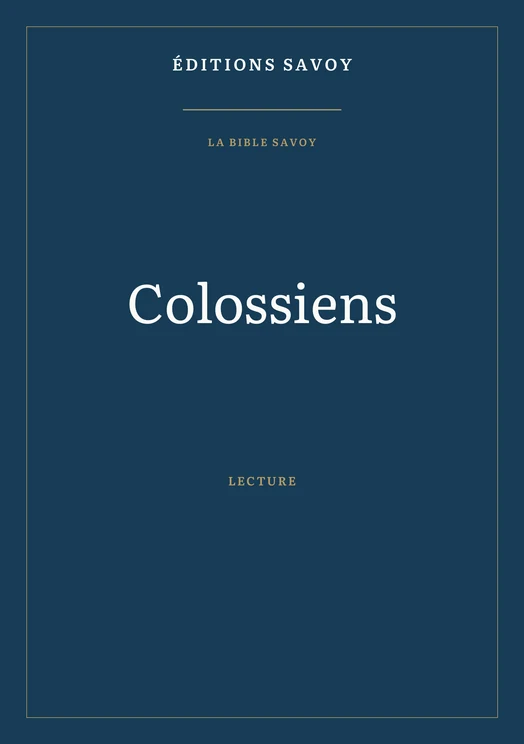 Couverture — Colossiens
