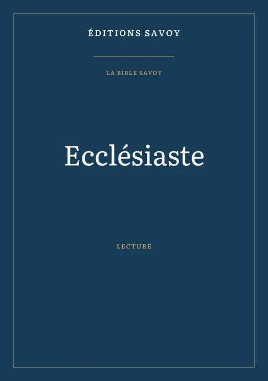 Couverture — Ecclésiaste