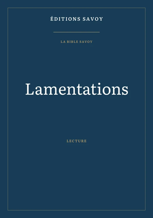Couverture — Lamentations