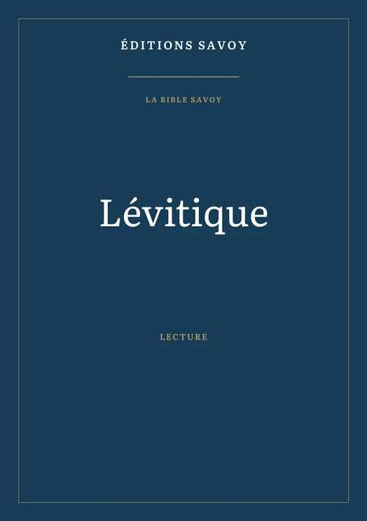 Couverture — Lévitique