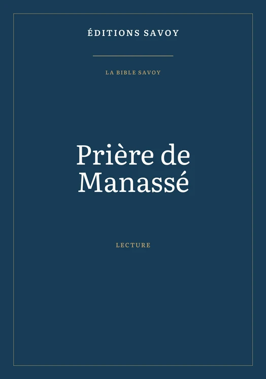 Couverture — Prière de Manassé
