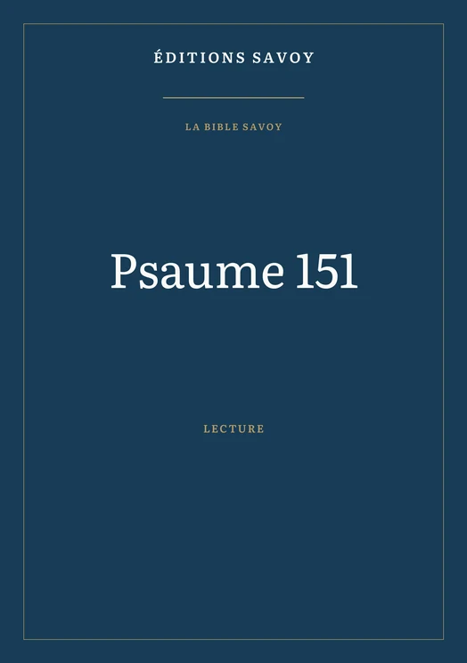 Couverture — Psaume 151