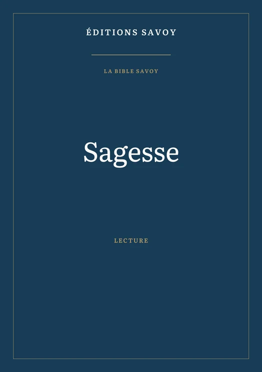 Couverture — Sagesse