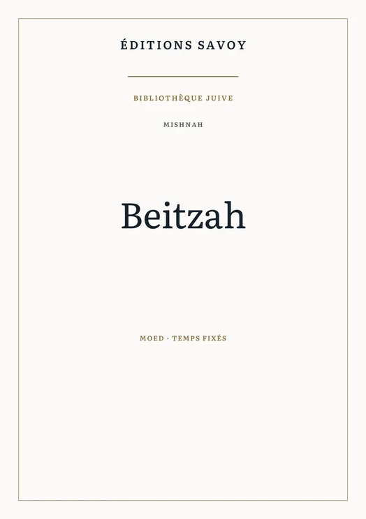 Couverture — Mishnah — Beitzah