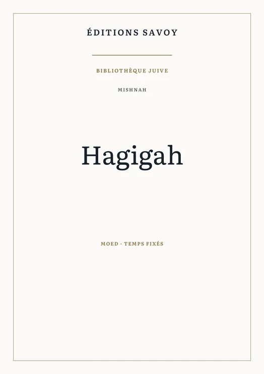 Couverture — Mishnah — Hagigah