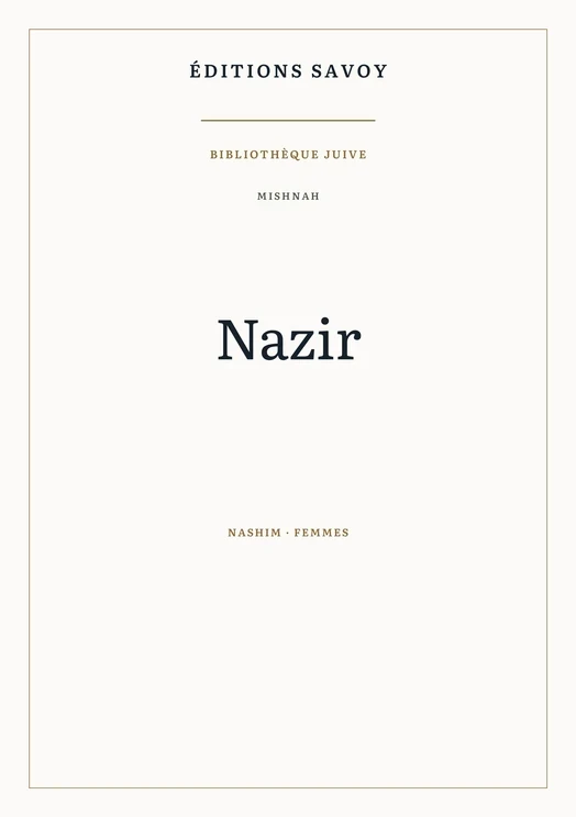 Couverture — Mishnah — Nazir