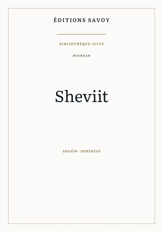 Couverture — Mishnah — Sheviit