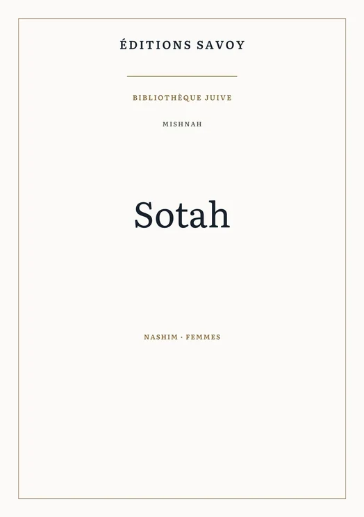 Couverture — Mishnah — Sotah