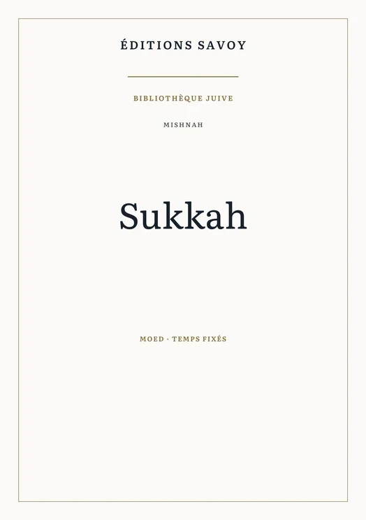 Couverture — Mishnah — Sukkah