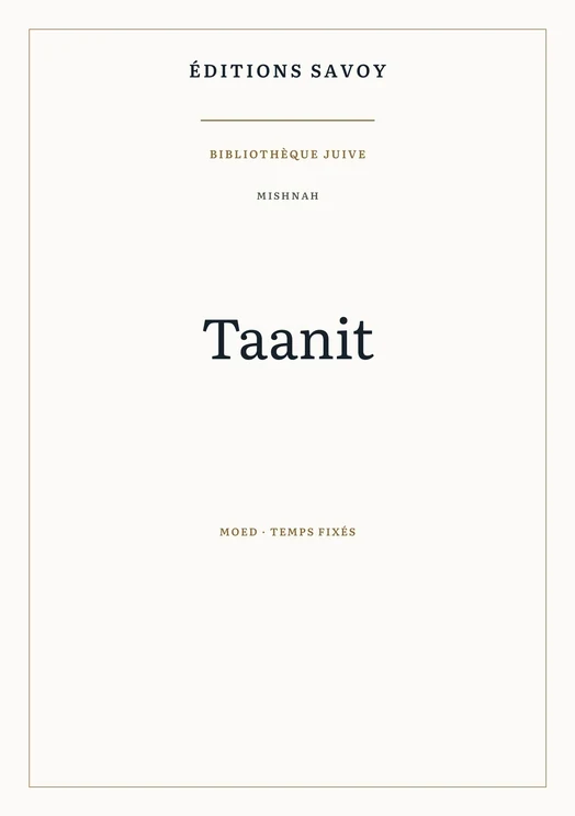 Couverture — Mishnah — Taanit
