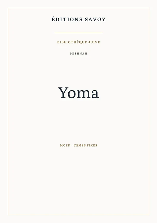 Couverture — Mishnah — Yoma