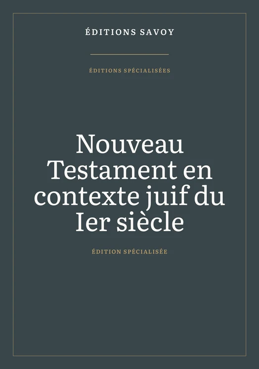 Couverture — Nouveau Testament en contexte juif du Ier siècle